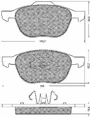 10700 BSF Комплект тормозных колодок, дисковый тормоз (фото 1)