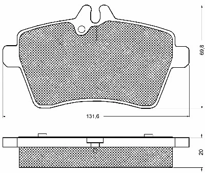 10716 BSF Комплект тормозных колодок, дисковый тормоз (фото 1)