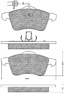 10743 BSF Комплект тормозных колодок, дисковый тормоз (фото 1)