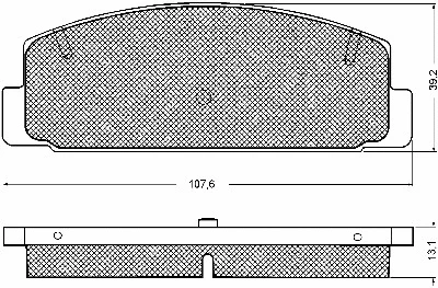 10746 BSF Комплект тормозных колодок, дисковый тормоз (фото 1)