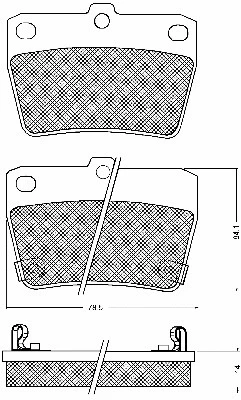 10748 BSF Комплект тормозных колодок, дисковый тормоз (фото 1)
