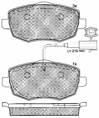 10760 BSF Комплект тормозных колодок, дисковый тормоз (фото 1)