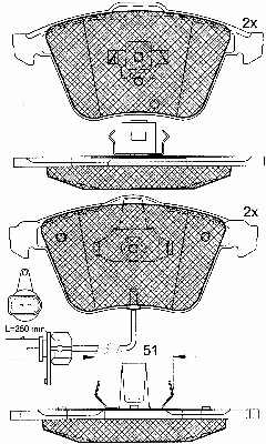 10779 BSF Комплект тормозных колодок, дисковый тормоз (фото 1)