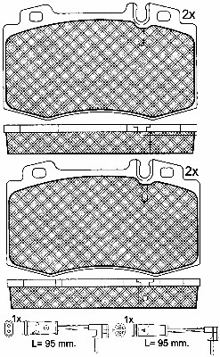 10797 BSF Комплект тормозных колодок, дисковый тормоз (фото 1)