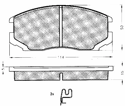 10815 BSF Комплект тормозных колодок, дисковый тормоз (фото 1)