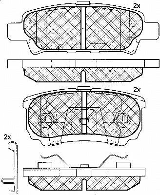 10827 BSF Комплект тормозных колодок, дисковый тормоз (фото 1)