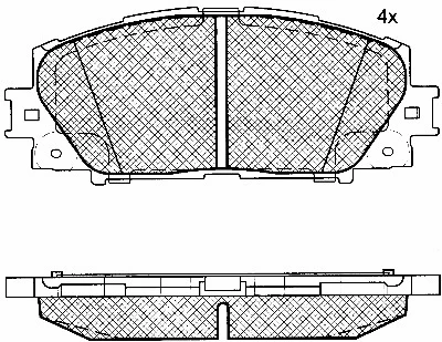 10836 BSF Комплект тормозных колодок, дисковый тормоз (фото 1)