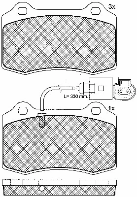 10839 BSF Комплект тормозных колодок, дисковый тормоз (фото 1)