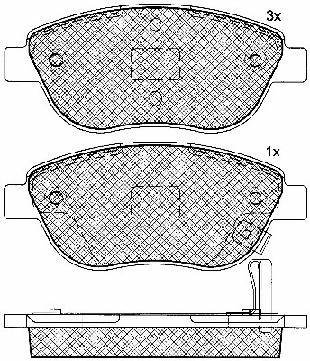 10841 BSF Комплект тормозных колодок, дисковый тормоз (фото 1)