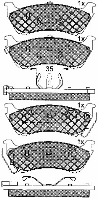 10852 BSF Комплект тормозных колодок, дисковый тормоз (фото 1)