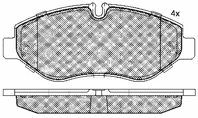 10890 BSF Комплект тормозных колодок, дисковый тормоз (фото 1)