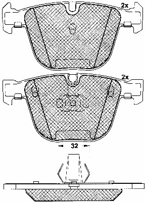 10900 BSF Комплект тормозных колодок, дисковый тормоз (фото 1)