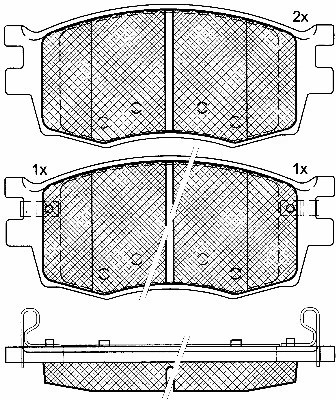 10901 BSF Комплект тормозных колодок, дисковый тормоз (фото 1)
