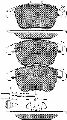 10903 BSF Комплект тормозных колодок, дисковый тормоз (фото 1)