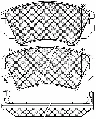 10934 BSF Комплект тормозных колодок, дисковый тормоз (фото 1)