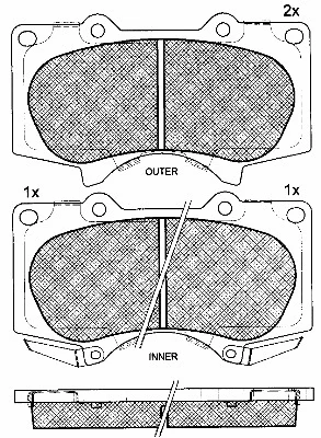 10945 BSF Комплект тормозных колодок, дисковый тормоз (фото 1)