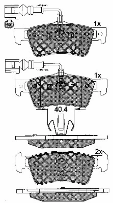 10953 BSF Комплект тормозных колодок, дисковый тормоз (фото 1)