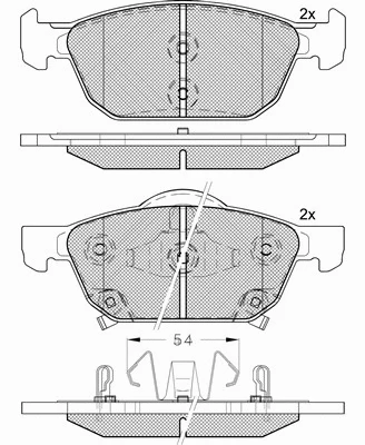 20159 BSF Комплект тормозных колодок, дисковый тормоз (фото 1)