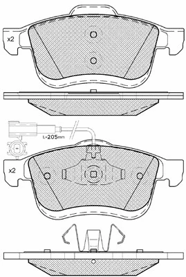 20162 BSF Комплект тормозных колодок, дисковый тормоз (фото 1)