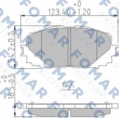 FO 235883 FOMAR Friction Комплект тормозных колодок, дисковый тормоз (фото 1)