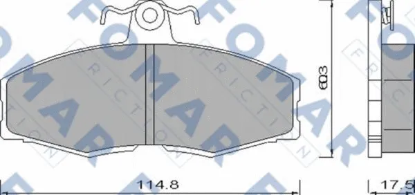 FO 420481 FOMAR Friction Комплект тормозных колодок, дисковый тормоз (фото 1)