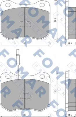 FO 426281 FOMAR Friction Комплект тормозных колодок, дисковый тормоз (фото 1)