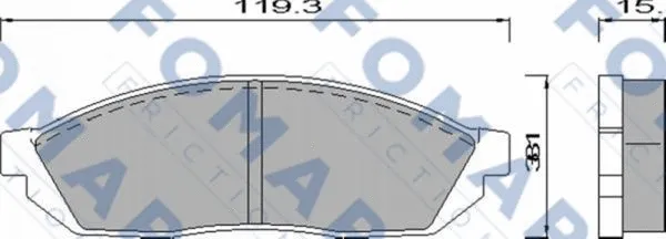 FO 427481 FOMAR Friction Комплект тормозных колодок, дисковый тормоз (фото 1)