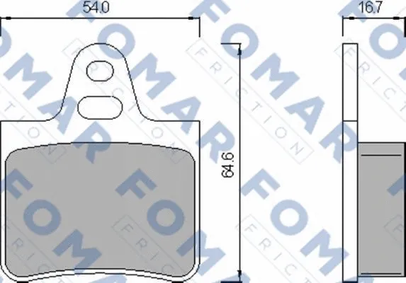 FO 428481 FOMAR Friction Комплект тормозных колодок, дисковый тормоз (фото 1)