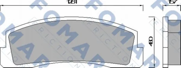FO 430181 FOMAR Friction Комплект тормозных колодок, дисковый тормоз (фото 1)