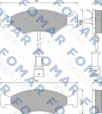 FO 431181 FOMAR Friction Комплект тормозных колодок, дисковый тормоз (фото 1)