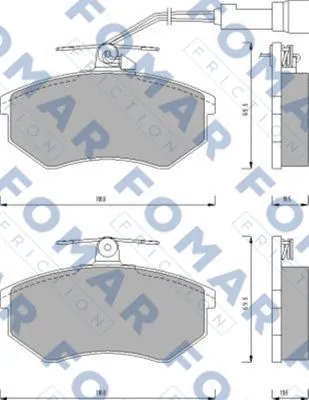 FO 432881 FOMAR Friction Комплект тормозных колодок, дисковый тормоз (фото 1)