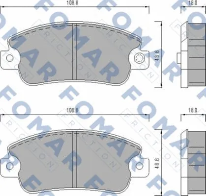 FO 433481 FOMAR Friction Комплект тормозных колодок, дисковый тормоз (фото 1)