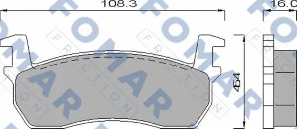 FO 434581 FOMAR Friction Комплект тормозных колодок, дисковый тормоз (фото 1)