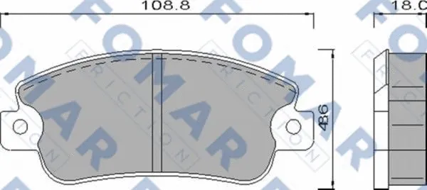 FO 436181 FOMAR Friction Комплект тормозных колодок, дисковый тормоз (фото 1)