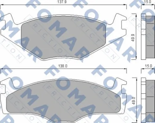 FO 436481 FOMAR Friction Комплект тормозных колодок, дисковый тормоз (фото 1)