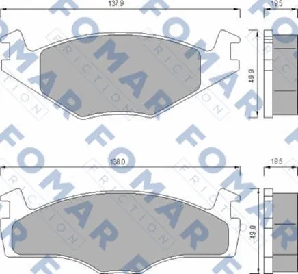 FO 436681 FOMAR Friction Комплект тормозных колодок, дисковый тормоз (фото 1)