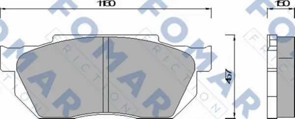 FO 438581 FOMAR Friction Комплект тормозных колодок, дисковый тормоз (фото 1)