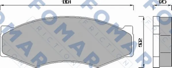 FO 441581 FOMAR Friction Комплект тормозных колодок, дисковый тормоз (фото 1)