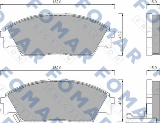 FO 444781 FOMAR Friction Комплект тормозных колодок, дисковый тормоз (фото 1)