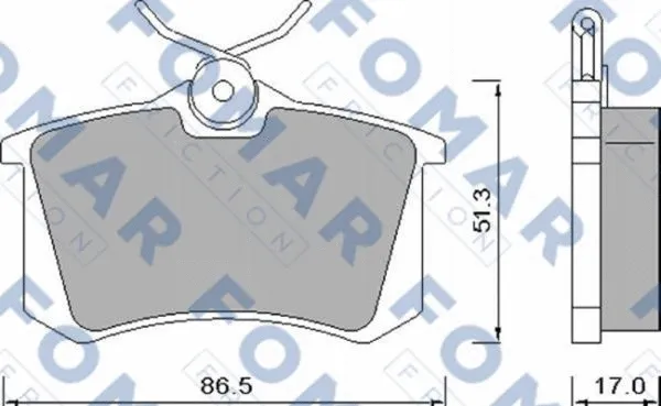FO 448181 FOMAR Friction Комплект тормозных колодок, дисковый тормоз (фото 1)