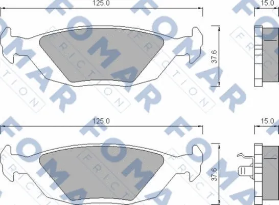 FO 451181 FOMAR Friction Комплект тормозных колодок, дисковый тормоз (фото 1)