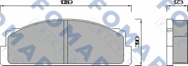 FO 452084 FOMAR Friction Комплект тормозных колодок, дисковый тормоз (фото 1)
