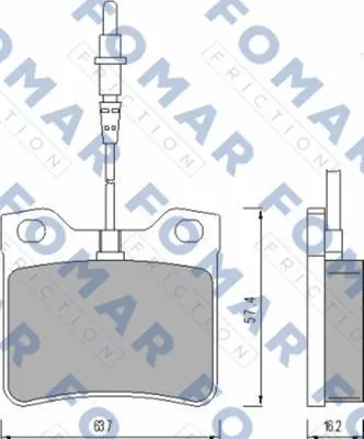 FO 454881 FOMAR Friction Комплект тормозных колодок, дисковый тормоз (фото 1)