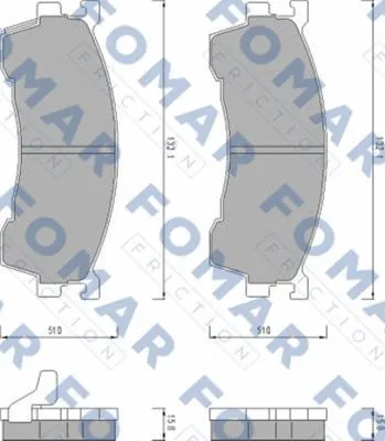 FO 459481 FOMAR Friction Комплект тормозных колодок, дисковый тормоз (фото 1)