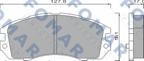FO 464181 FOMAR Friction Комплект тормозных колодок, дисковый тормоз (фото 1)
