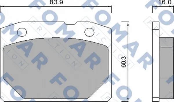 FO 465686 FOMAR Friction Комплект тормозных колодок, дисковый тормоз (фото 1)
