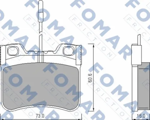 FO 469581 FOMAR Friction Комплект тормозных колодок, дисковый тормоз (фото 1)