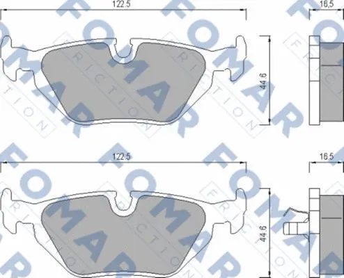 FO 469881 FOMAR Friction Комплект тормозных колодок, дисковый тормоз (фото 1)