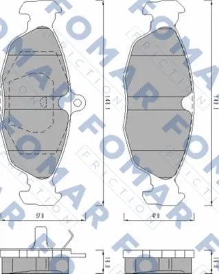 FO 470081 FOMAR Friction Комплект тормозных колодок, дисковый тормоз (фото 1)