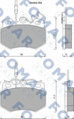 FO 470281 FOMAR Friction Комплект тормозных колодок, дисковый тормоз (фото 1)